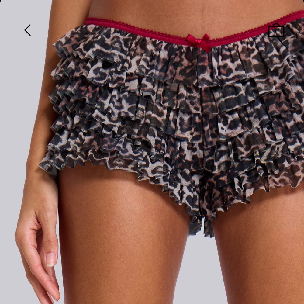 jaded london leopard rhea bloomer shorts